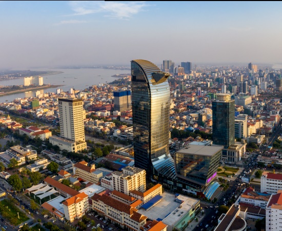 Phnom Penh, Cambodia's bustling capital with a rich history and growing industries.