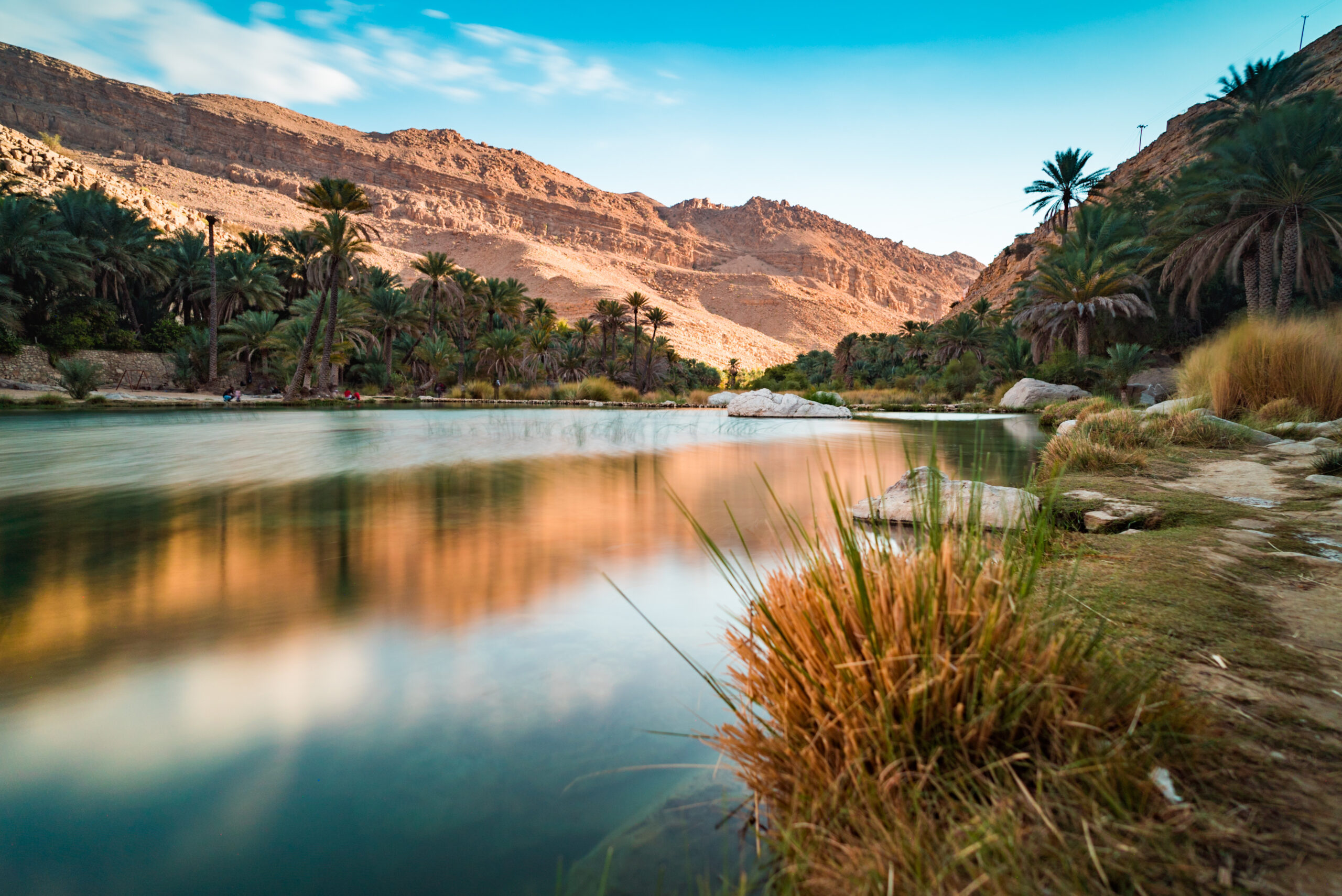 Sun setting at Wadi Bani Khalid